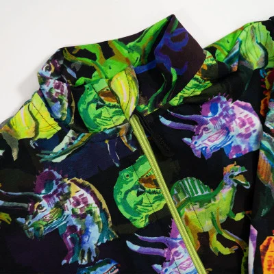 Mikina na zip Hraví dinosauři od českého výrobce módy pro děti a dospělé Esito.