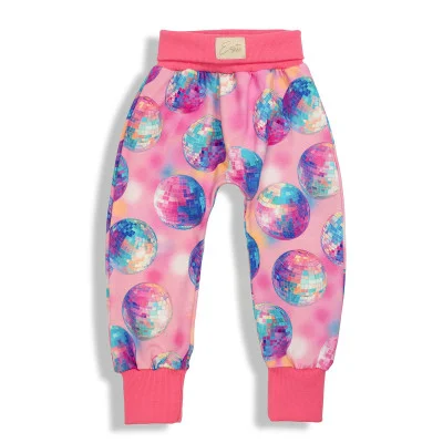 Dětské tepláky s vysokým pasem Disko koule od českého výrobce módy pro děti a dospělé Esito.