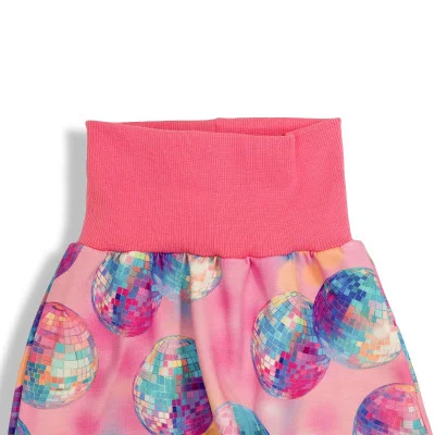 Dětské tepláky s vysokým pasem Disko koule od českého výrobce módy pro děti a dospělé Esito.