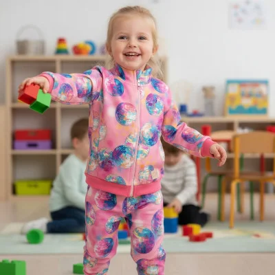 Dětské tepláky EasyFit Disko koule náhled s mikinou od českého výrobce módy pro děti a dospělé Esito.