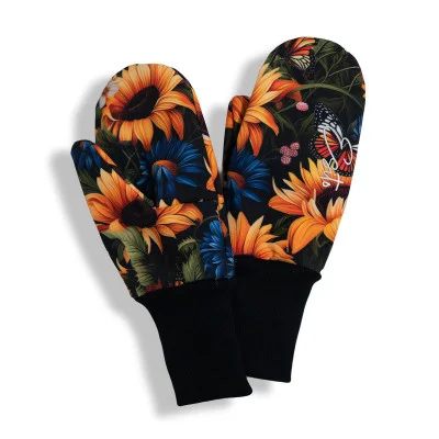 Palcové rukavice softshell Slunečnice od českého výrobce oblečení Esito.