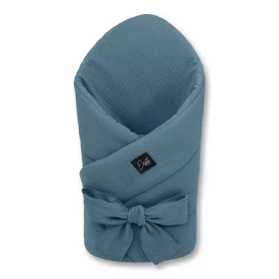 Mušelínová zavinovačka pro miminko Denim blue 85x85 cm od českého výrobce Esito.