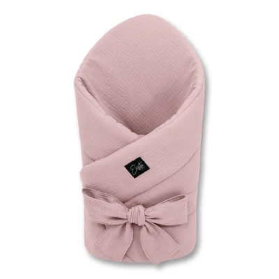 Mušelínová zavinovačka pro miminko Powder pink 85x85 cm od českého výrobce Esito.