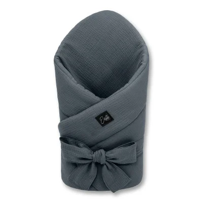 Mušelínová zavinovačka pro miminko Antracite 85x85 cm od českého výrobce Esito.