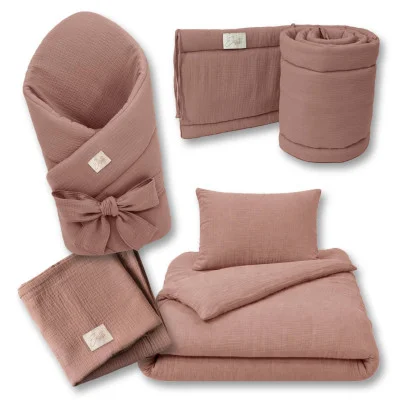 Mušelínová deka Brown a náhled na celou sadu od českého výrobce Esito.