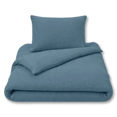 Luxusní dětské mušelínové povlečení Denim blue