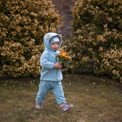 Dětská bunda Warmkeeper Teal ilustrační foto náhled na celý komplet od českého výrobce módy pro děti a dospělé Esito.