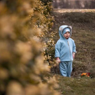 Dětská bunda Warmkeeper Teal ilustrační foto náhled na celý komplet od českého výrobce módy pro děti a dospělé Esito.