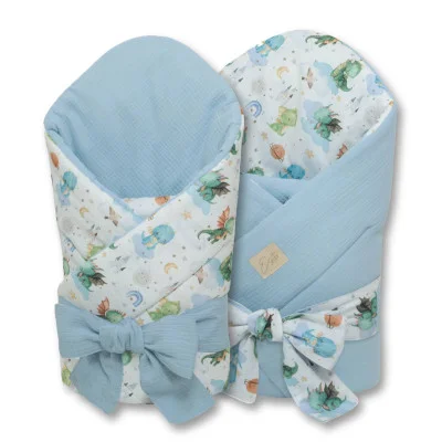 Mušelínová zavinovačka pro miminko Dráček 85x85 cm od českého výrobce Esito. Jedna zavinka mnoho variant.