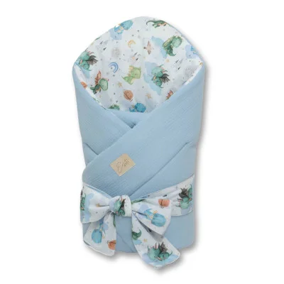 Mušelínová zavinovačka pro miminko Dráček 85x85 cm od českého výrobce Esito. Jedna zavinka mnoho variant.