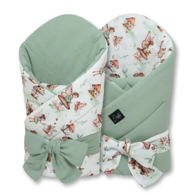 Mušelínová zavinovačka pro miminko Víla 85x85 cm od českého výrobce Esito. Jedna zavinka mnoho variant.