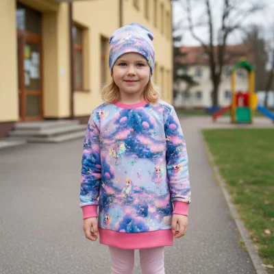 Dívčí tunika Johanka ilustrační live foto od českého výrobce oblečení Esito.