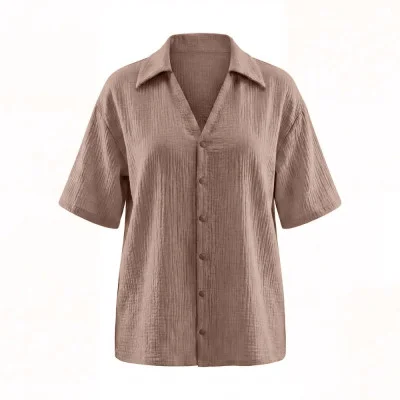 Dámská mušelínová košile Tereza Brown od českého výrobce módy pro děti a dospělé Esito.