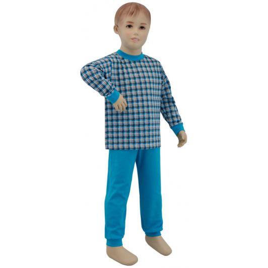 Dětské pyžamo tyrkysové kostky vel. 92 - 110