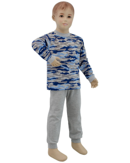 Chlapecké pyžamo modrý maskáč vel. 86 - 110