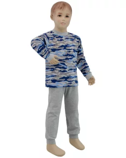 Chlapecké pyžamo modrý maskáč vel. 86