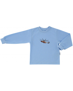 Dětské triko dlouhý rukáv Vrtulník vel. 86 - 92 modrá