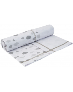 Letní dětská deka dvojitá bavlna Mráček šedá v rozměru 100 x 75 cm. Český výrobek ze 100% bavlny od ESITO.