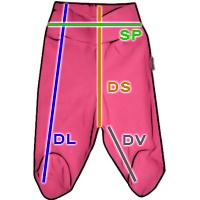 ESITO - Tabulka velikostí polodupačky