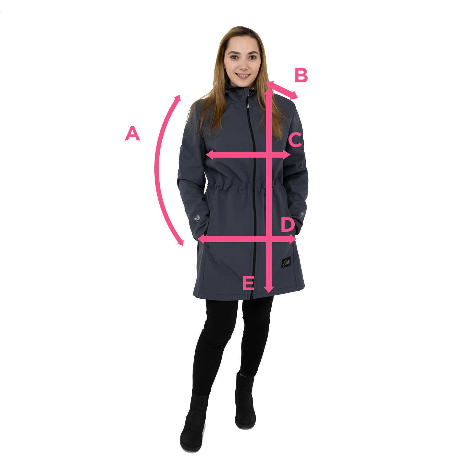 Velikostní tabulka damska parka