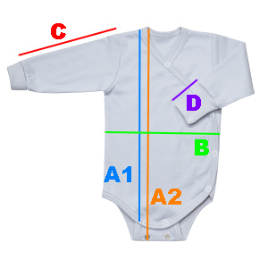 Velikostní tabulka mikin od českého výrobce oblečení ESITO.